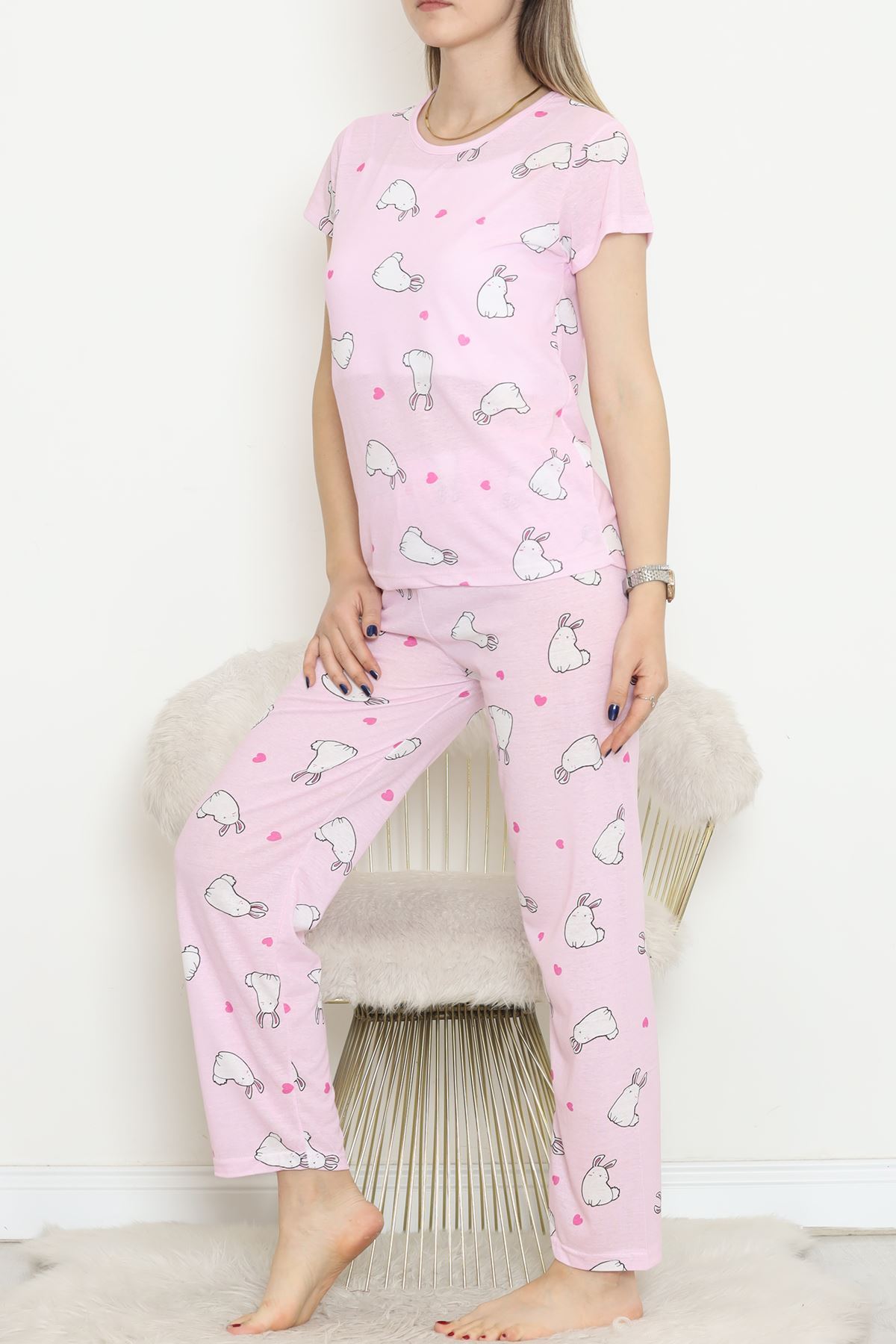 Desenli%20Pijama%20Takımı%20Beyazpembe%20-%20130.1287.