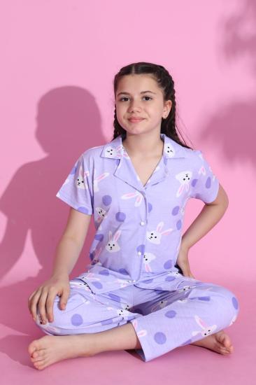 4-13 Yaş Çocuk Pijama Takımı Açıklila - 403.1287.